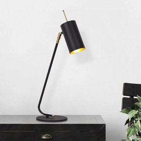 Candeeiro de Mesa Sivani – Preto e Dourado – 8 x 26 cm