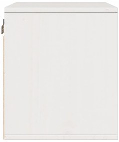 Armário de parede 45x30x35 cm madeira de pinho maciça branco