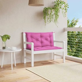 Almofadões p/ banco de jardim 2 pcs 100x50x7 cm tecido rosa