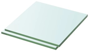 vidaXL Prateleiras 2 pcs 30x30 cm vidro transparente