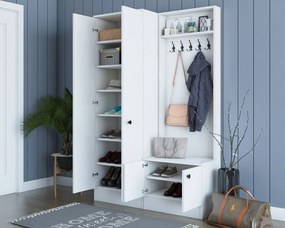 Hall Stand M11 – Branco – 119,6 cm x 182,8 cm x 37,3 cm