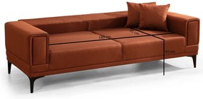 **** Sofá-Cama 3 Lugares Horizon – Vermelho Telha – 230x95x77 cm

**