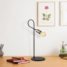Candeeiro de Mesa Viraj – Preto – 18 x 27 cm