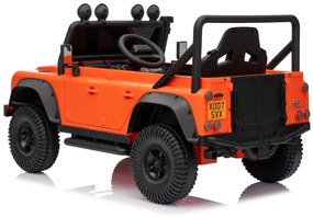 Jipe elétrico para crianças Land Rover Defender 110 SVX 12V, 4X4, luzes LED, bateria de lítio, licença ORIGINAL Laranja
