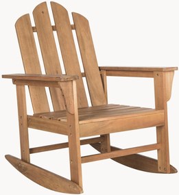 Cadeira de baloiço de jardim em madeira de eucalipto com apoios de braços Moreno