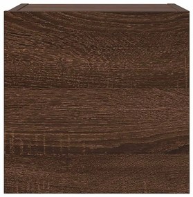Móveis de TV de parede 2pcs 30,5x30x30 cm cor carvalho castanho