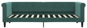 Sofá-cama 80x200 cm veludo verde-escuro