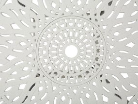 Mesa de jardim redonda ⌀ 90 cm em alumínio branco ANCONA Beliani