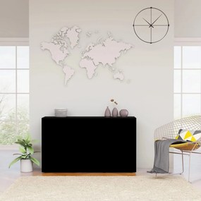 vidaXL Aparador derivados de madeira 120x36x69 cm preto