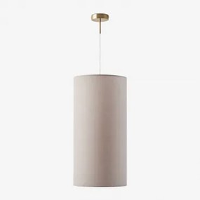 Lâmpada De Teto Suspensa Em Tecido Arlina Dourado - Transparente & Cinzento Taupe Claro Ø30 Cm - ↑60 Cm Arlina - Sklum