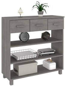 Mesa consola HAMAR 90x35x90 cm pinho maciço cinza-claro