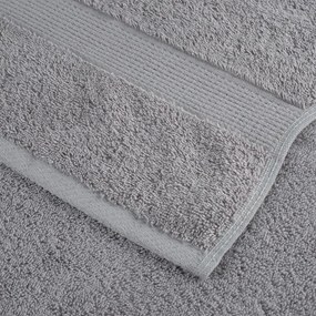 8pcs Conjunto toalhas banho premium SOLUND 600 gsm cinza