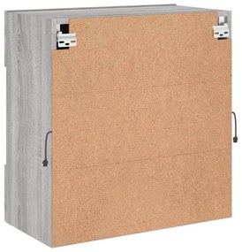 Móvel de parede p/ TV c/ luzes LED 58,5x30x60,5 cm cinza sonoma