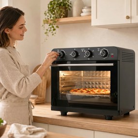 Forno Fritadeira a Ar Quente, 54 x 48 x 48,2 cm, Capacidade de 36 L, Preto