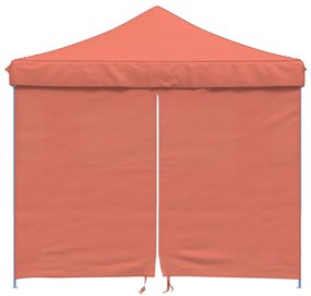 Tenda p/ festas pop-up dobrável 4 paredes laterais terracotta