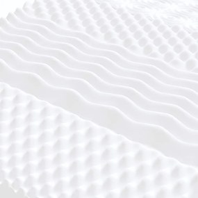 Colchão de espuma 120x210 cm 7 zonas dureza 20 ILD branco