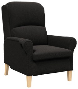 Poltrona Ergonómica Preta Tecido, Madeira Padrão Ergonómica