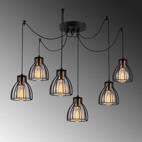 Candeeiro de Teto Kemah – Preto – Diâmetro 135 cm, Altura 106 cm