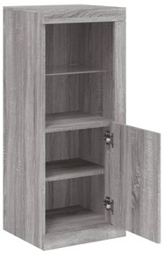 Aparador com luzes LED 41x37x100 cm cinzento sonoma