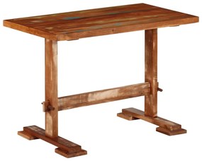 Mesa de jantar 110x55x78 cm madeira recuperada maciça