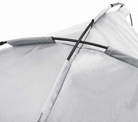 Cama Elevada para Cães com Toldo Removível Cinza Prateado XL Aço