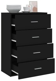 Aparador 60x31x84 cm derivados de madeira preto