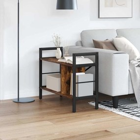 vidaXL Estante Carvalho Defumado 75 x 30 x 58,5 cm Madeira processada