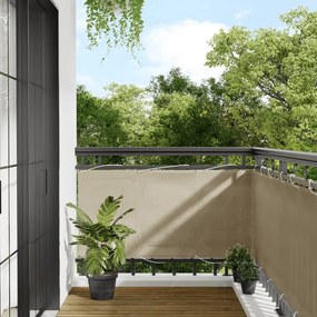vidaXL Tela de varanda 75x800 cm 100% poliéster oxford bege