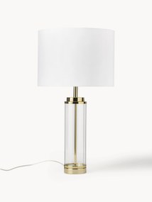 Candeeiro de mesa grande glamoroso com base de vidro Gabor