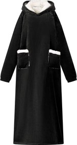 vidaXL Sweatshirt manta Preto M Fleece e Flanela