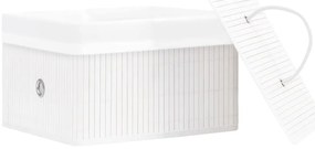 Caixas de arrumação 4 pcs bambu branco