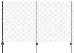 Cerca de Cadeia com 20 Postes em U Cinza 1.4x10 m de Aço