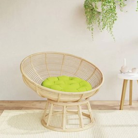 vidaXL Almofadão redondo Ø 60 x11 cm tecido oxford verde brilhante