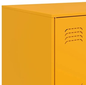 Aparador 99x39x73 cm aço amarelo mostarda