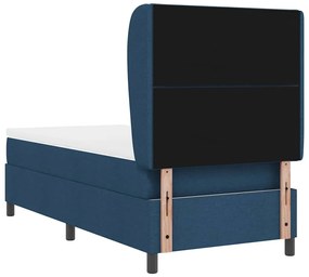 Estrado com Colchão , Azul, 100x200 cm, em Tecido