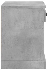 Mesa de cabeceira 43x36x50 cm cinzento cimento