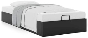 Estrutura de cama otomana sem colchão 100x200 cm preto