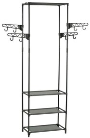 Suporte para roupas aço e tecido não tecido 55x28,5x175cm preto