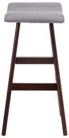 Cadeiras de bar 2 pcs tecido cinzento-claro