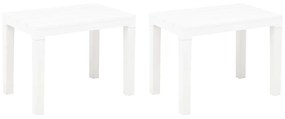 vidaXL Bancos de jardim 2 pcs plástico branco