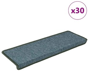 Tapetes de escadas 30 pcs 65x21x4 cm verde