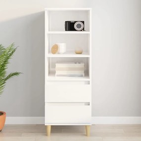 vidaXL Aparador 40x36x110 cm derivados de madeira branco brilhante