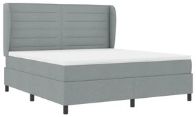 Cama Box com Colchão Cinza Claro 180x200 cm.