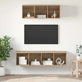 vidaXL Conjunto de móvel de TV 2 pcs Carvalho Artesanal