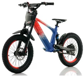 Bicicleta elétrica infantil 500W Roan RXF Evo Racing 18" Azul e Vermelha