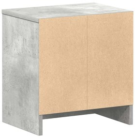 Mesa de cabeceira com gaveta 39x28x41 cm cinzento cimento