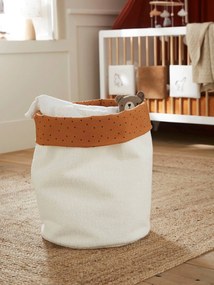 Cesto XL reversível em imitação pelo branco medio bicolor/multicolo