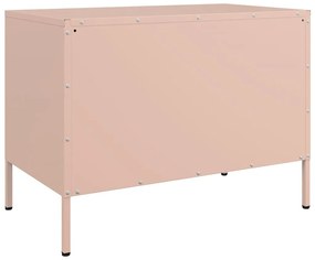 Móveis de TV 2 pcs 68x39x50,5 cm aço rosa