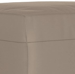3 pcs conjunto sofás c/ almofadões microfibra cinza-acastanhado