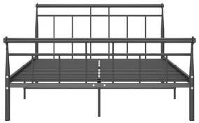 Estrutura de cama 140x200 cm metal preto